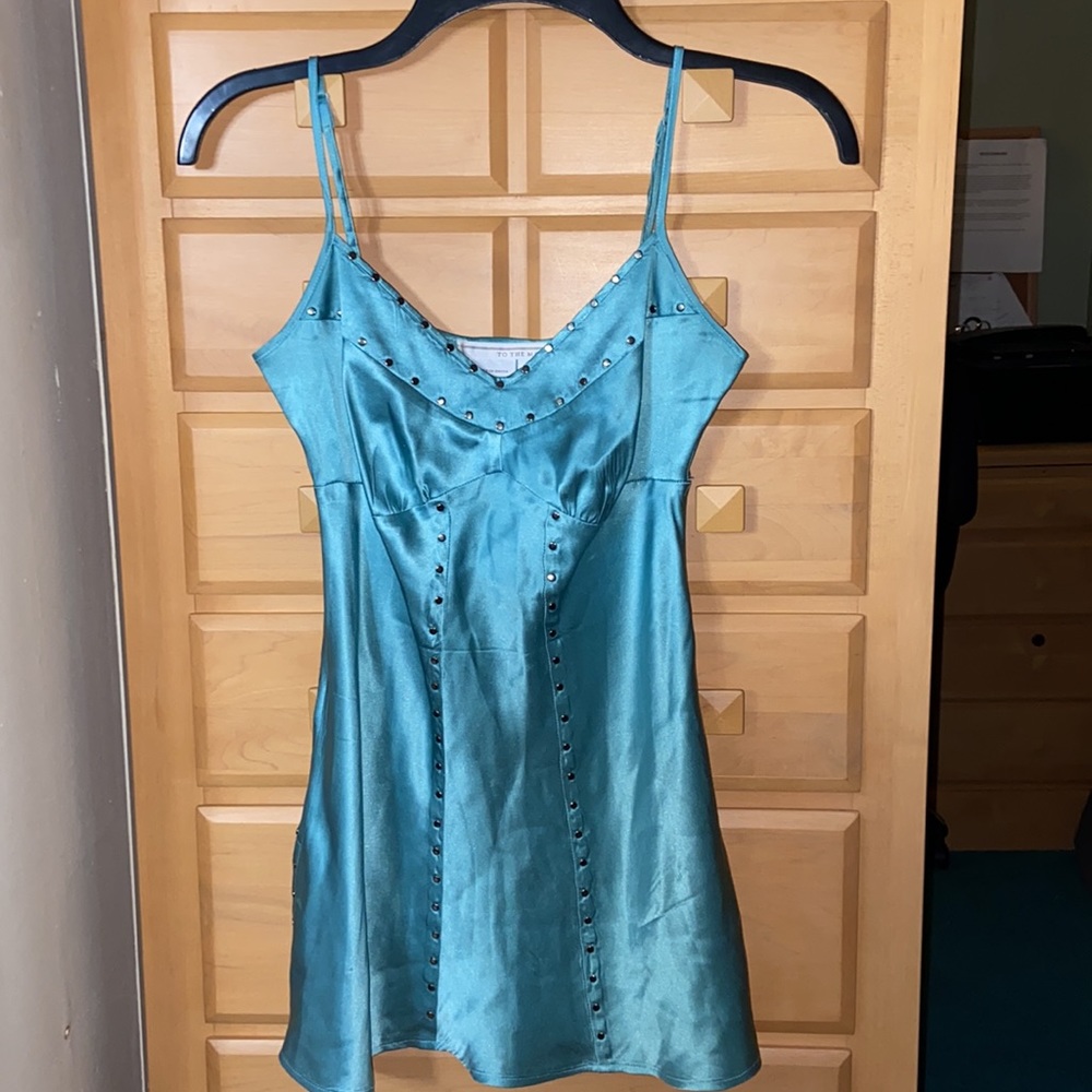 Mint green Studded Camisole with adjustable strap